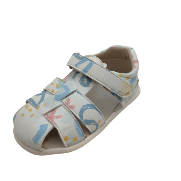 Sandalias Cangrejeras Micro Gravado Espiral Blanco  De Piruflex - Imagen 4